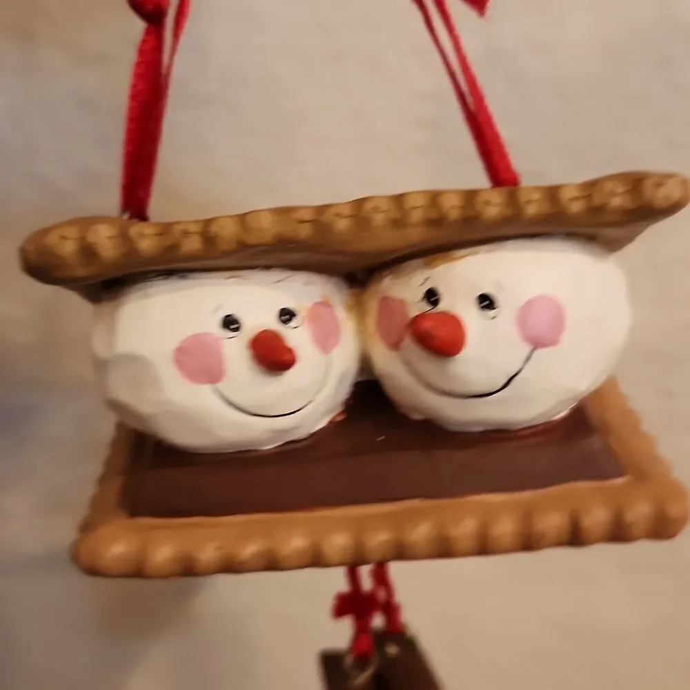 Merry Christmas and Many Smores Snowman Ornament